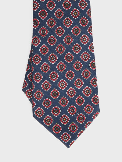 CORBATA PRINTED AZUL MARINO