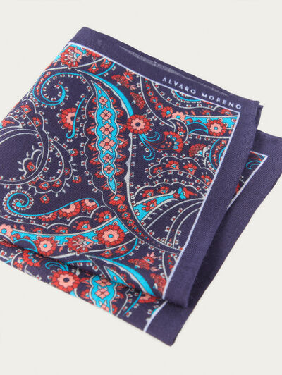 PAÑUELO PRINT AZUL MARINO