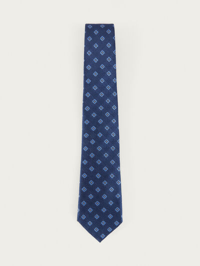 CORBATA JACQUARD MF AZUL MARINO