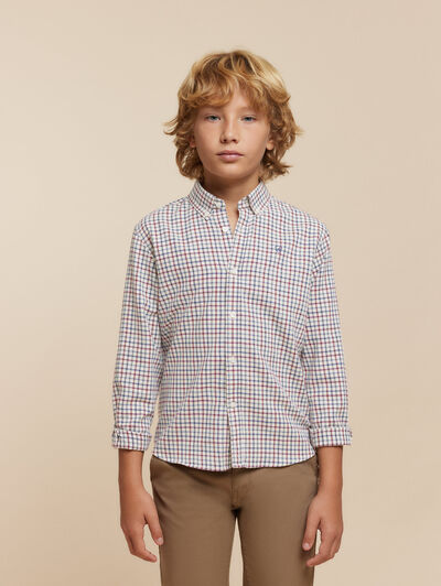 CAMISA FLANNEL CHECKS KIDS BURDEOS