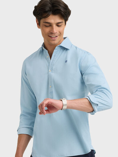 POLERA DENIM CELESTE