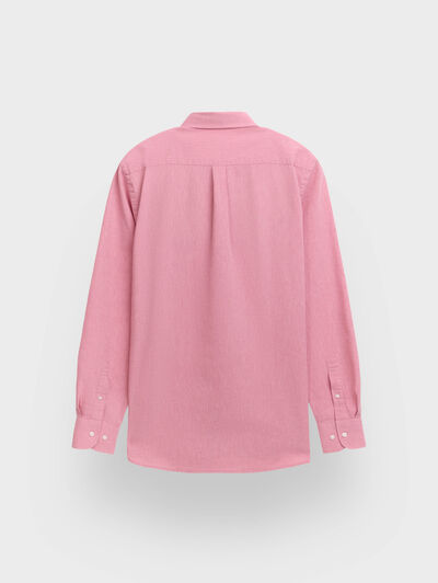 CAMISA LINO C.BOTON CORAL