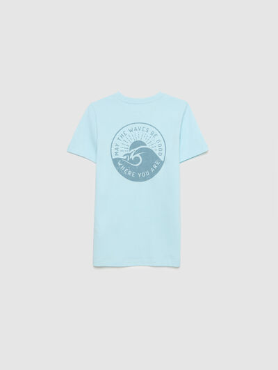 CAMISETA BE GOOD KIDS VERDE AGUA