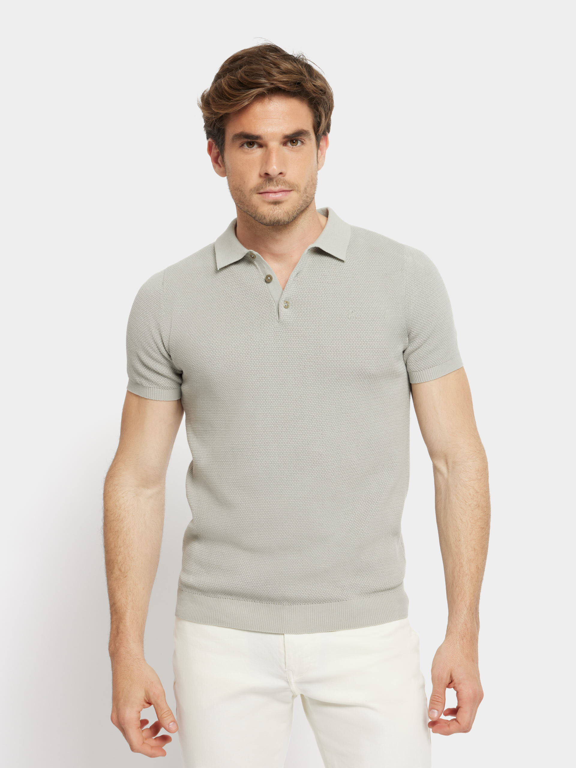 POLO PUNTO ESTRUCTURA BEIGE