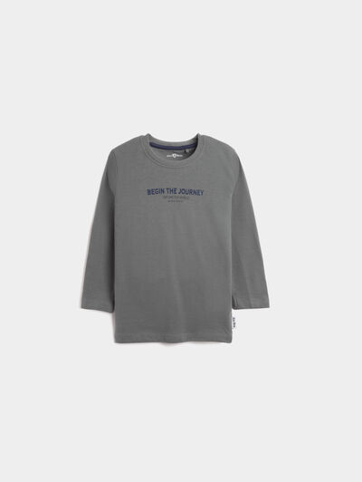 CAMISETA BEGIN KIDS M/L GRIS