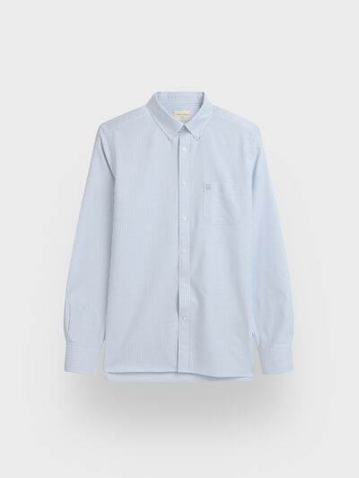 CAMISA OXFORD STRIPES AZUL