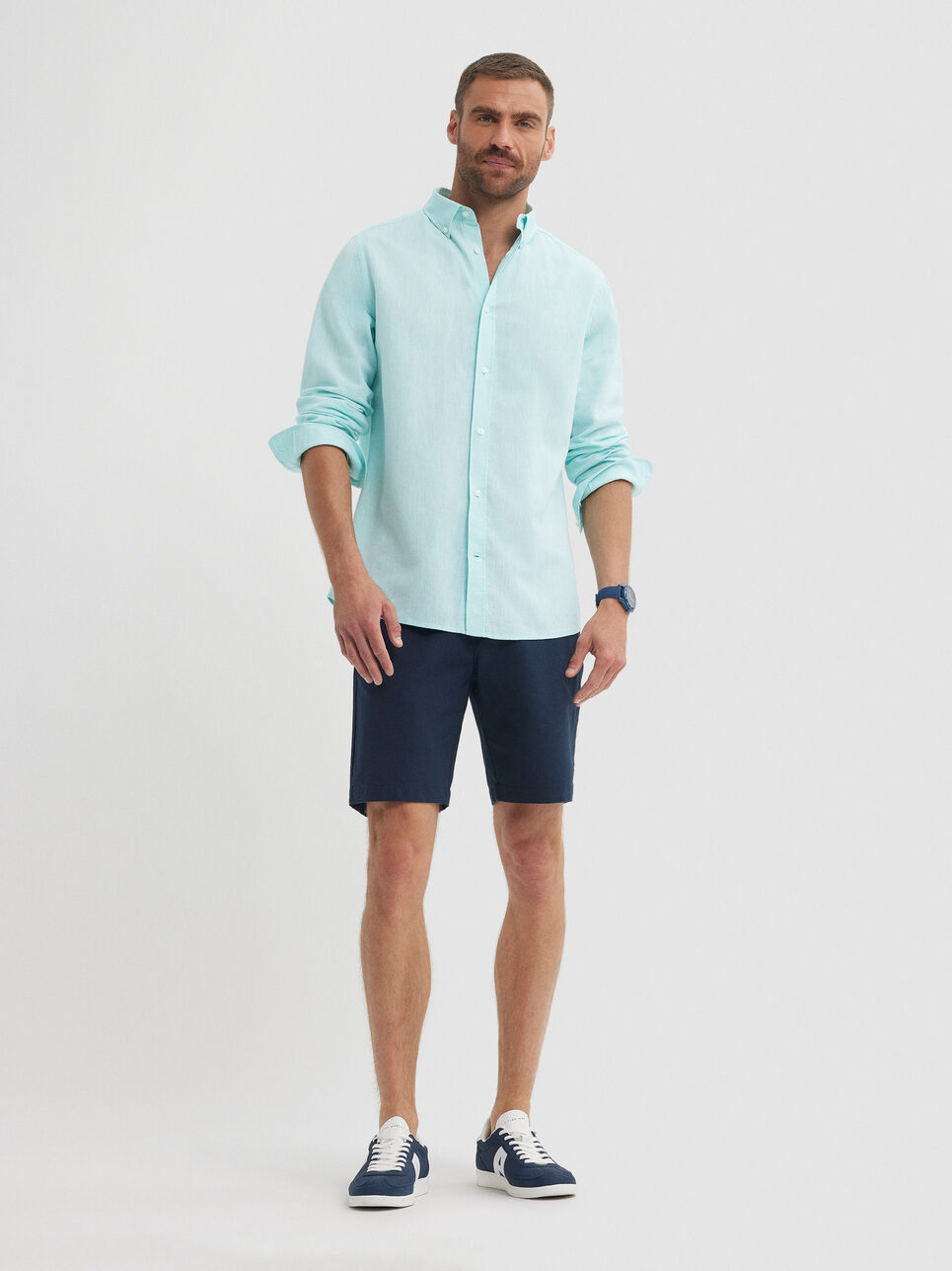 CAMISA LINO C. BOTON