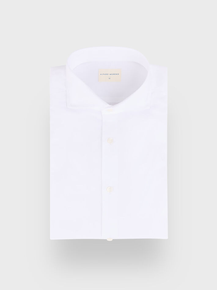 CAMISA POPELIN FIL A FIL BLANCO