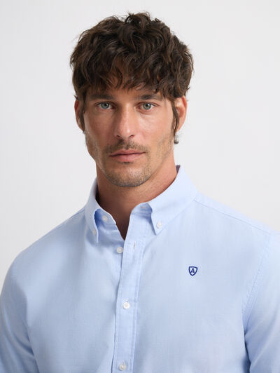 CAMISA OXFORD BASIC CELESTE