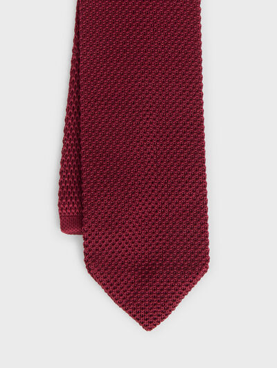 CORBATA PUNTO LISA BURDEOS