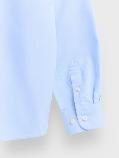 CAMISA OXFORD SOLID KIDS CELESTE