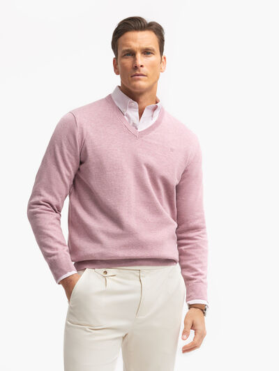 JERSEY V-NECK ROSA