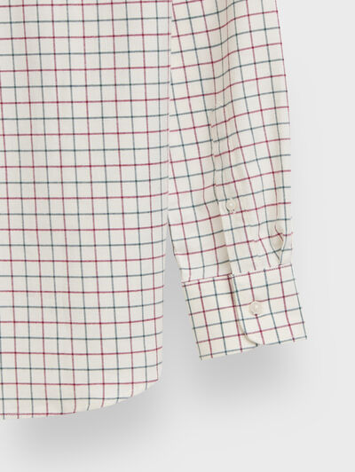 CAMISA FLANNEL CHECKS BURDEOS