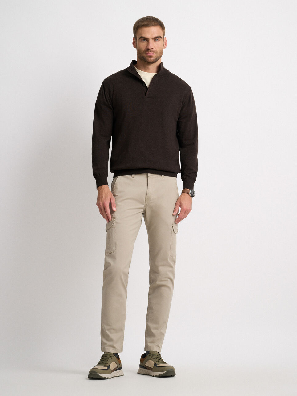 JERSEY BUTTON COLLAR