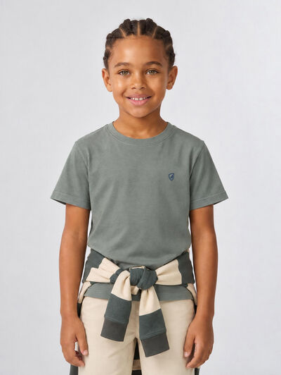 CAMISETA BASICA KIDS VERDE
