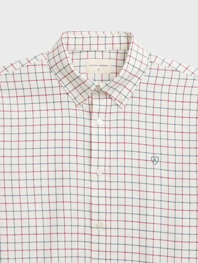 CAMISA FLANNEL CHECKS BURDEOS