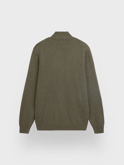 CARDIGAN CONTRASTE VERDE