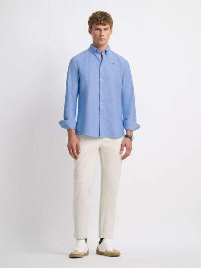 CAMISA OXFORD SOLID AZUL