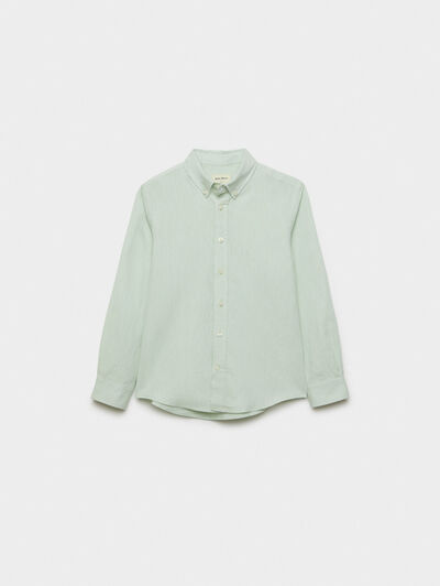 CAMISA LINO KIDS VERDE
