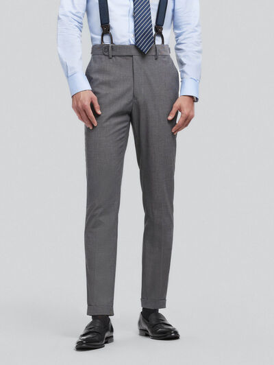 PANTALON MILANO MICROPUNTO GRIS
