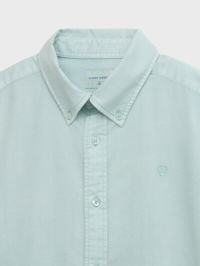 CAMISA OXFORD DYE VERDE AGUA
