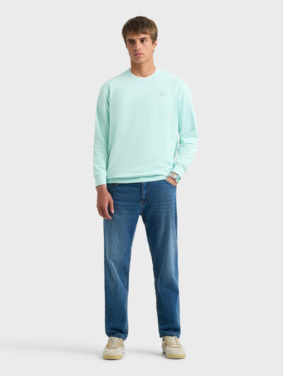 SUDADERA BASIC SPRING VERDE AGUA