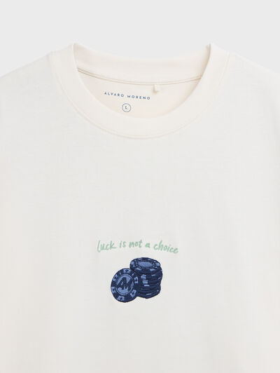 CAMISETA LUCK BEIGE