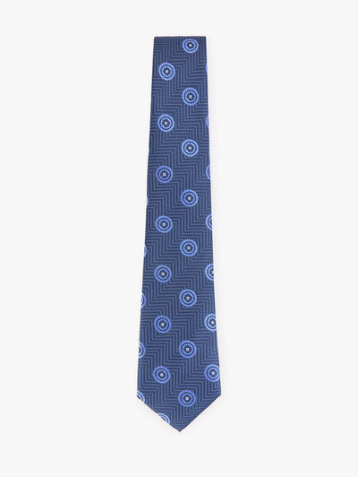CORBATA JACQUARD MF AZUL MARINO