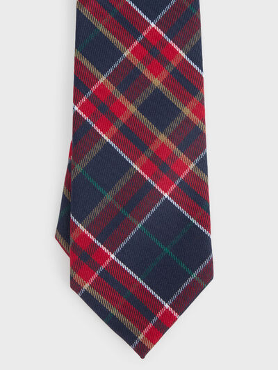 CORBATA TARTAN ROJO