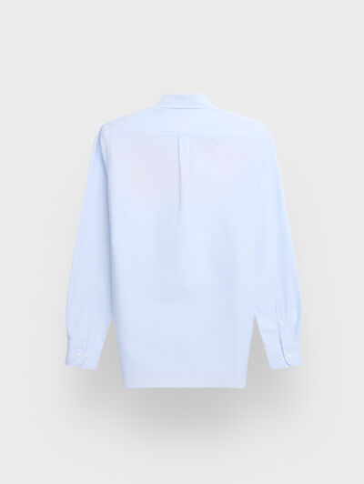 CAMISA OXFORD MIL RAYAS CELESTE