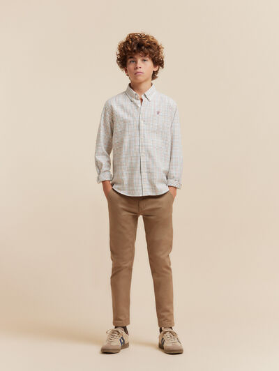CAMISA FLANNEL CHECKS KIDS BURDEOS