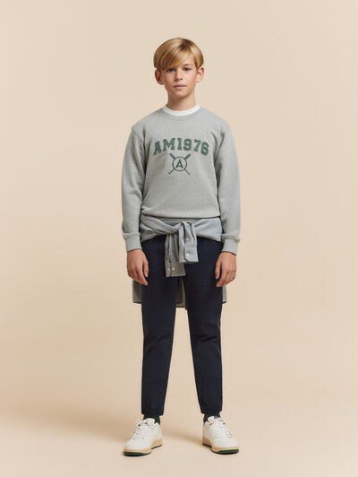 SUDADERA PATCH KIDS GRIS