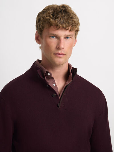 JERSEY BUTTON COLLAR
