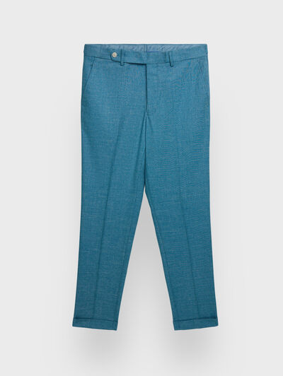 PANTALON CAPO ESTRUCTURA TURQUESA