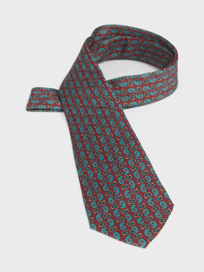 CORBATA PRINTED BURDEOS