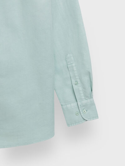 CAMISA OXFORD DYE VERDE AGUA