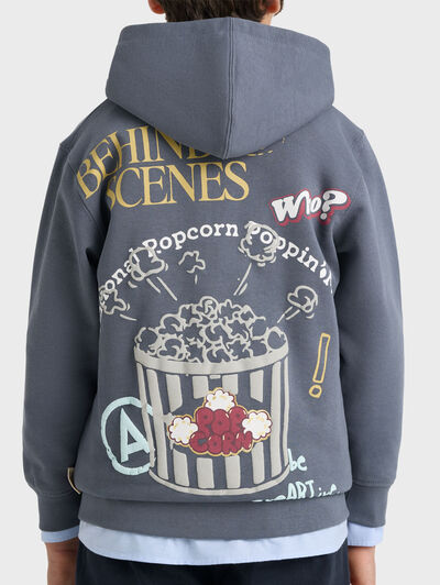 SUDADERA POPCORN KIDS AZUL MARINO
