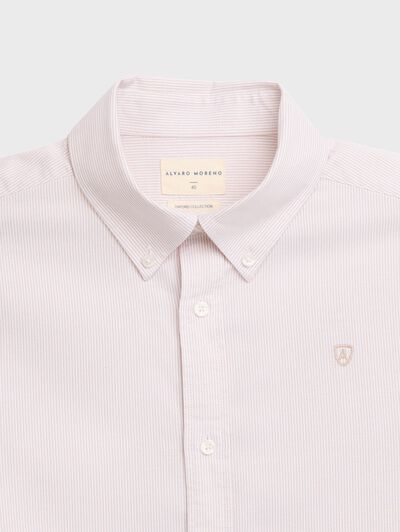 CAMISA OXFORD MIL RAYAS BEIGE