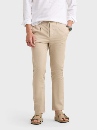 PANTALON LINO BEIGE