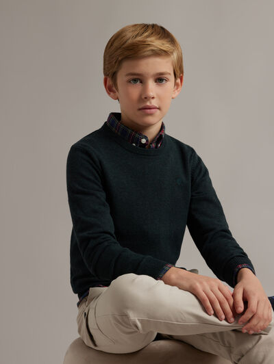 JERSEY ROUND NECK KIDS VERDE