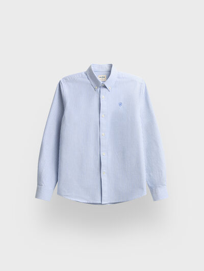 CAMISA OXFORD STRIPES KIDS AZUL