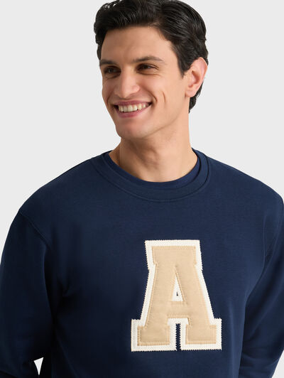 SUDADERA LOGO AZUL MARINO