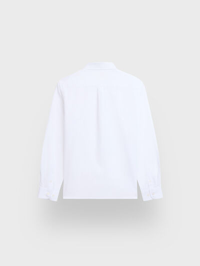 CAMISA LINO C.BOTON KIDS BLANCO