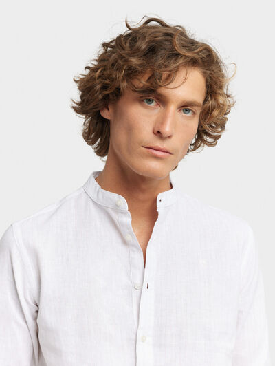 POLERA LINO RAYAS MAO ROSA