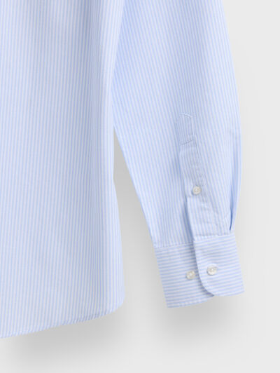 CAMISA OXFORD STRIPES CELESTE