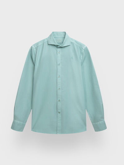 CAMISA OXFORD DYE TIE COLLAR AZUL