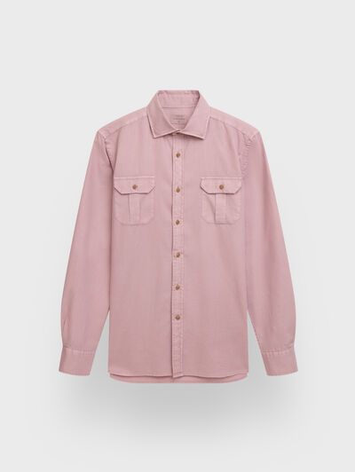 CAMISA PANAMA BOLSILLOS ROSA