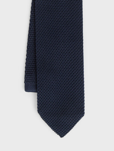 CORBATA PUNTO LISA AZUL MARINO