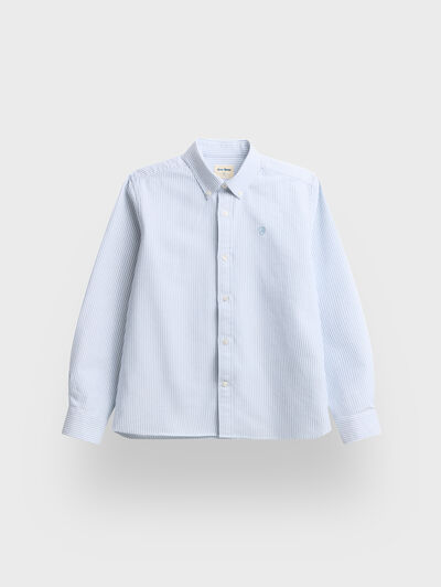 CAMISA OXFORD STRIPES KIDS AZUL