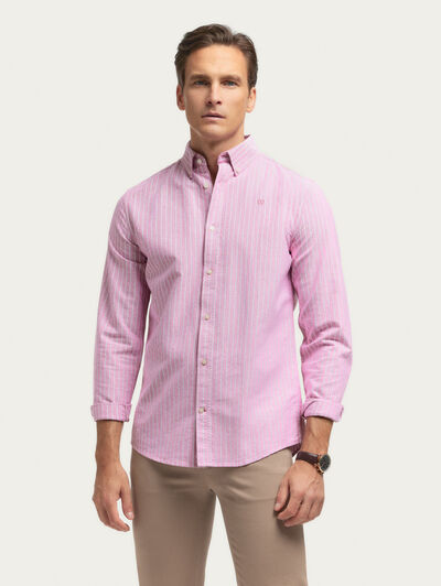 CAMISA OXFORD CLUB BURDEOS